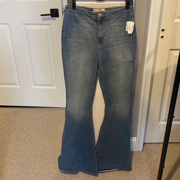 Free People Denim - Free People Light Blue Wide Leg Jeans